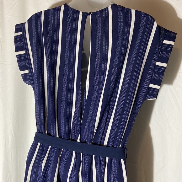 Monteau Navy and White Horizontal Strip Jump Suite NWT. Small - Picture 4 of 11